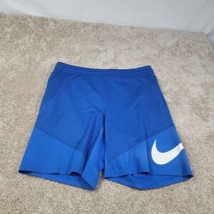 Nike Athletic Shorts DRI-FIT Training Gym‎ Running Activewear Blue Large